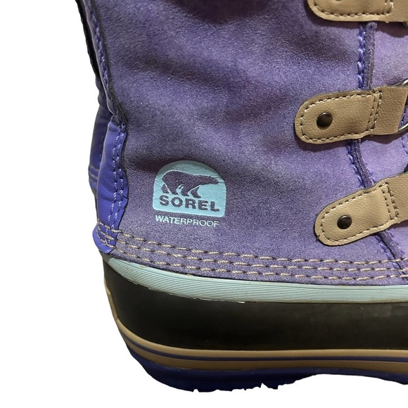 Sorel Purple Joan of Arctic Boots w/Faux Fur Trim - Picture 3 of 12